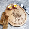 Floral Bunny Easter Personalised Gift Toast Egg Breakfast Serving Board