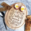 Happy Easter Flowers Personalised Gift Toast Egg Breakfast Serving Board