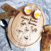 Cute Chickens Easter Personalised Gift Toast Egg Breakfast Serving Board