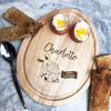 Dotted Egg Easter Bunny Personalised Gift Toast Egg Breakfast Serving Board