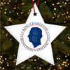 Silhouette Profile King Charles III Coronation Souvenir Star Hanging Ornament Silhouette Profile King Charles III Coronation Souvenir Star Hanging Ornament