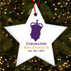 Silhouette King Charles III Coronation Souvenir Star Hanging Ornament Silhouette King Charles III Coronation Souvenir Star Hanging Ornament
