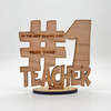 Thank You No.1 Teacher Keepsake Ornament Engraved Personalised Gift