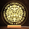 Official Emblem King Charles Coronation Souvenir Warm White Night Light