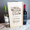 Wine Because Adulting Is Hard Amazing Bestie Double Two Bottle Wine Gift Box