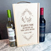 Funny Wife Love You As Much As You Love Wine Double Two Bottle Wine Gift Box