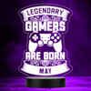 Video Gaming Legendary Gamers Birthday May Personalised Gift RGB LED Night Light