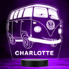 Funny Show Kids Vw Camper Van Personalised Gift Colour Changing Night Light
