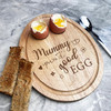 Boiled Eggs & Toast Mummy Good Egg Personalised Gift Breakfast Serving Board