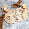 Trophy To Dad Father's Dad Personalised Chicken Egg Breakfast Board