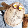 Finger Rosette Trophy To Grandad Father's Day Personalised Egg Breakfast Board