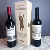 Congratulations Graduation Male Jumping Personalised 1 Wine Bottle Gift Box