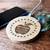 Best Teacher Apple Always In Charge Personalised Round Phone Charger Pad