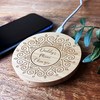 Fancy Circle Border Daddy's Phone Charger Personalised Round Phone Charger Pad