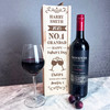 Grandad Father's Day No.1 Glasses Cheers 1 Bottle Personalised Wine Gift Box