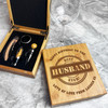 Best Husband Ever Birthday Personalised Wine Bottle Tools Gift Box Set