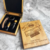 Stamp Wine Bottle Glass Dad Birthday Personalised Wine Bottle Tools Gift Box Set