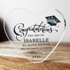 Congratulations Graduation Cap University Graduate Clear Heart Personalised Gift