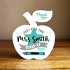 Just For You Teacher Thank You Star Teal Banner Pencil Apple Personalised Gift