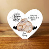 Bears Father's Day Dad Papa Bear White Heart Personalised Ornament Gift