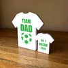 Any Colour Football Heart Team Dad Family 1 Small Personalised Gift Ornament