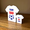 Any Colours Football Heart Team Dad Family 1 Small Personalised Gift Ornament