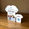 This Awesome Step Dad Belongs To 1 Small Football Shirt Photo Personalised Gift