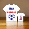 Any Colours Football Heart Team Grandad Family 1 Small Personalised Gift