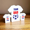 Any Colours Football Heart Team Dad Family 2 Small Personalised Gift Ornament