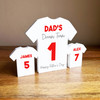Dad's Team father's Day Football Red Shirt Family 2 Small Personalised Gift
