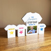 This Awesome Step Dad Belongs To 3 Small Football Shirt Photo Personalised Gift