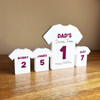 Dad's Dream Team Birthday Football Purple Shirt Family 3 Small Personalised Gift