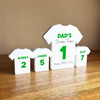 Dad's Team Fathers Day Football Green Shirt Family 3 Small Personalised Gift
