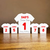 Dad's Dream Team Birthday Football Red Shirt Family 4 Small Personalised Gift
