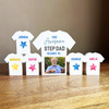 This Awesome Step Dad Belongs To 5 Small Football Shirt Photo Personalised Gift