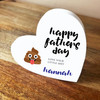 Poo Father's Day Dad Love Your Little Shit White Heart Personalised Gift