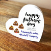 Poo Father's Day Dad Love Your Little Shits 4 White Heart Personalised Gift