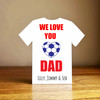 Any Colours Football Shirt We Love You Dad Personalised Gift Ornament