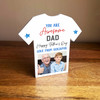Awesome dad Photo Father's Day Football Shirt Personalised Gift Ornament