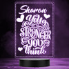 You Are Stronger Than You Think Hearts Multicolour Personalised Gift Night Light