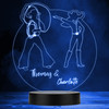 Cowboy & Cowgirl Lassos Multicolour Personalised Gift LED Lamp Night Light
