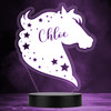 Horse Head Silhouette Stars Multicolour Personalised Gift LED Lamp Night Light