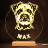 Border Terrier Dog Pet Silhouette Warm White Lamp Personalised Gift Night Light Border Terrier Dog Pet Silhouette Warm White Lamp Personalised Gift Night Light