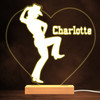 Heart Dancing Cowgirl Warm White Lamp Personalised Gift Night Light
