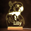 Parrots Head Bird Animals Warm White Lamp Personalised Gift Night Light