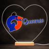Alphabet Animals Letter Q Colourful Heart Personalised Gift Lamp Night Light