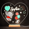 Flying Elephant Rabbit Colourful Heart Personalised Gift Lamp Night Light