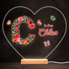 Floral Alphabet Butterflies Letter C Heart Personalised Gift Lamp Night Light