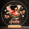 Fairy Girl Pretty Butterfly Colourful Round Personalised Gift Lamp Night Light