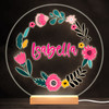 Flower Wreath Colourful Round Personalised Gift Warm White LED Lamp Night Light